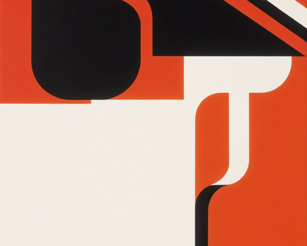 Abstract Design with Bold Geometric Shapes and Colors