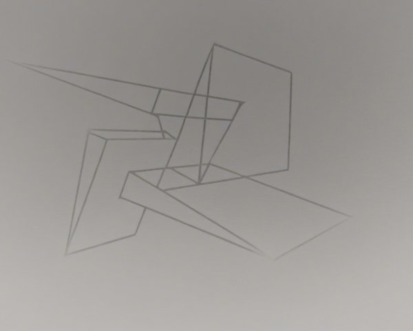 Minimalist Grayscale Geometric Line Art Design