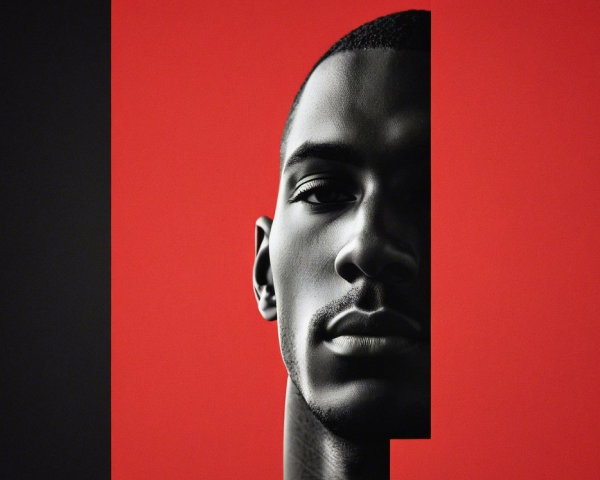 Close-up Portrait of a Man with Strong Jawline