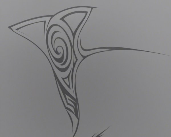 Abstract Design with Smooth Lines and Spiral Patterns