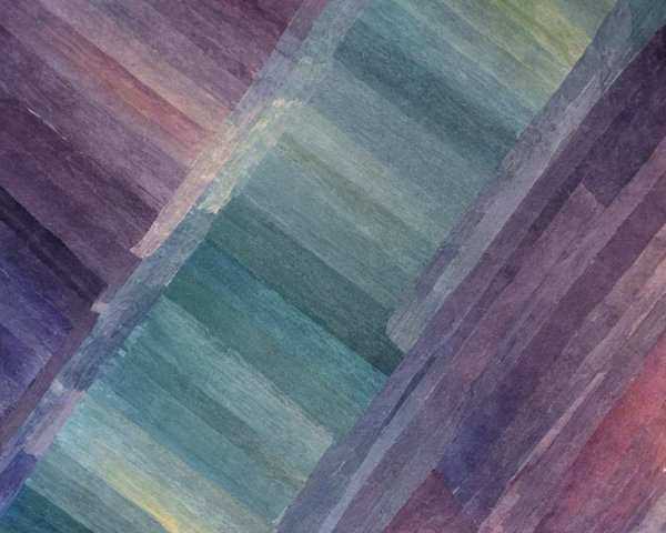 Vibrant Abstract Painting with Diagonal Stripes