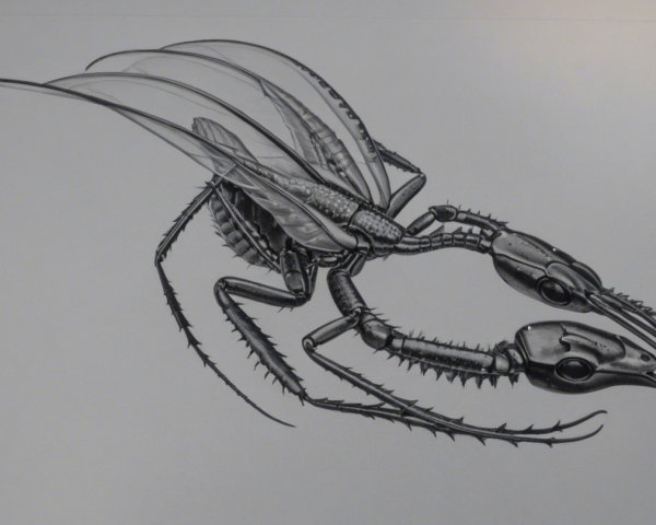 Realistic Illustration of a Detailed Insect Design