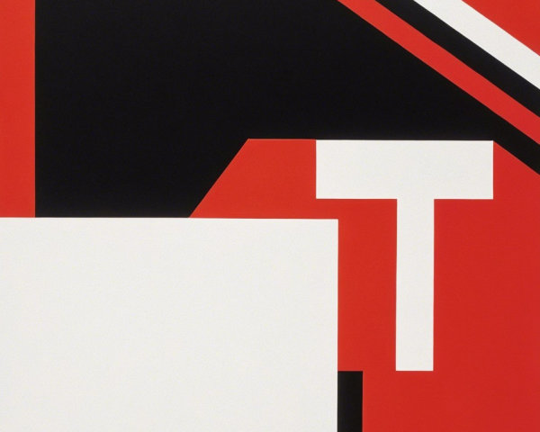 Abstract Composition with Bold Colors and Geometric Shapes