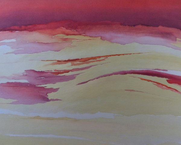 Abstract Waves of Soft Colors in Serene Composition