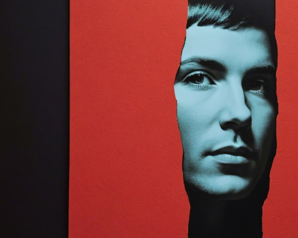 Surreal Artwork with Red and Dark Backgrounds