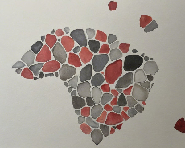 Artistic Representation of the African Continent in Stones