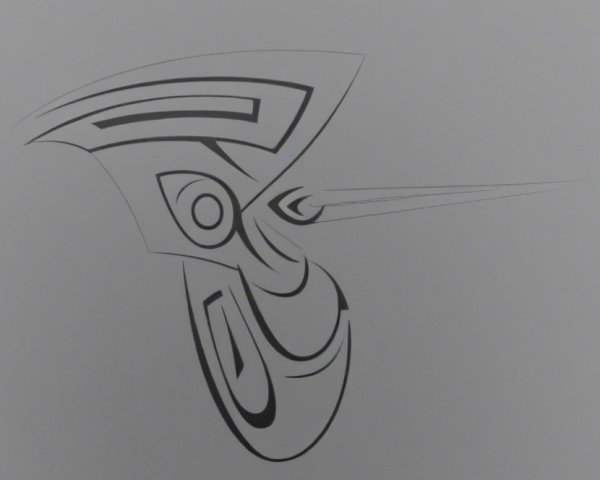 Minimalist Abstract Design of Futuristic Object