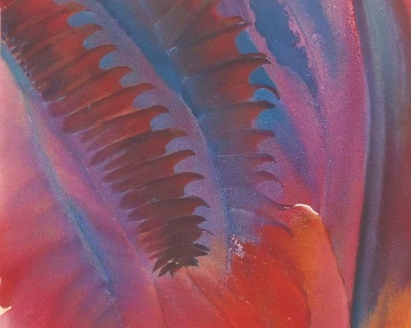 Vibrant Abstract Painting with Bold Color Blends