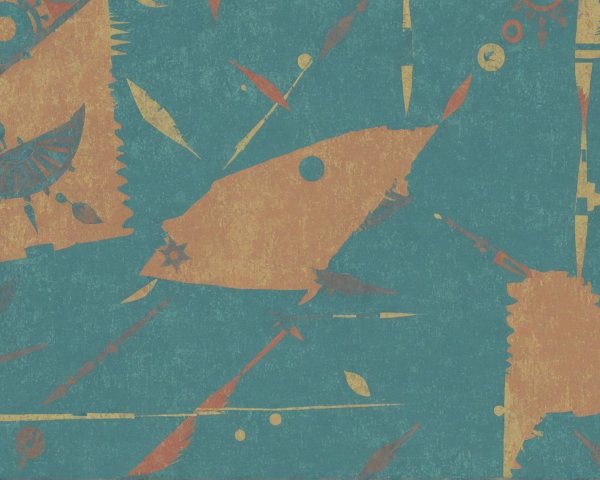 Vibrant Teal-Blue Abstract Digital Art Background