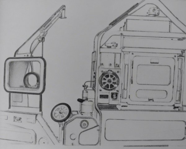 Detailed Drawing of Vehicle Side Profile and Components