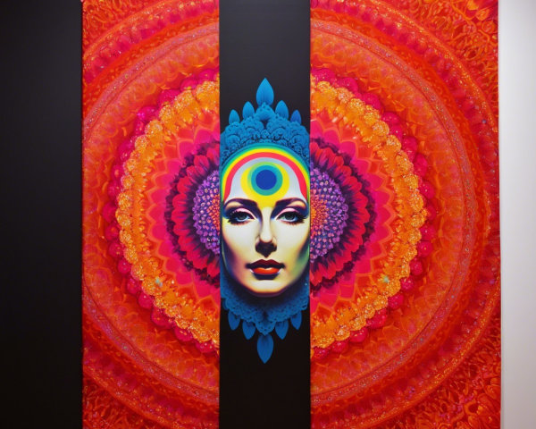 Vibrant Mandala Design with Intricate Color Patterns