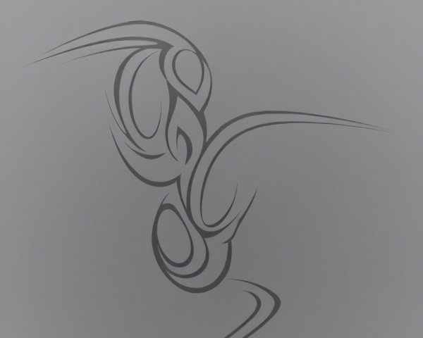 Abstract Design with Flowing Lines and Shapes