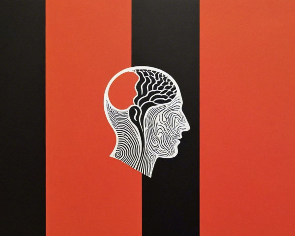 Bold Minimalist Design with Black and Red Stripes