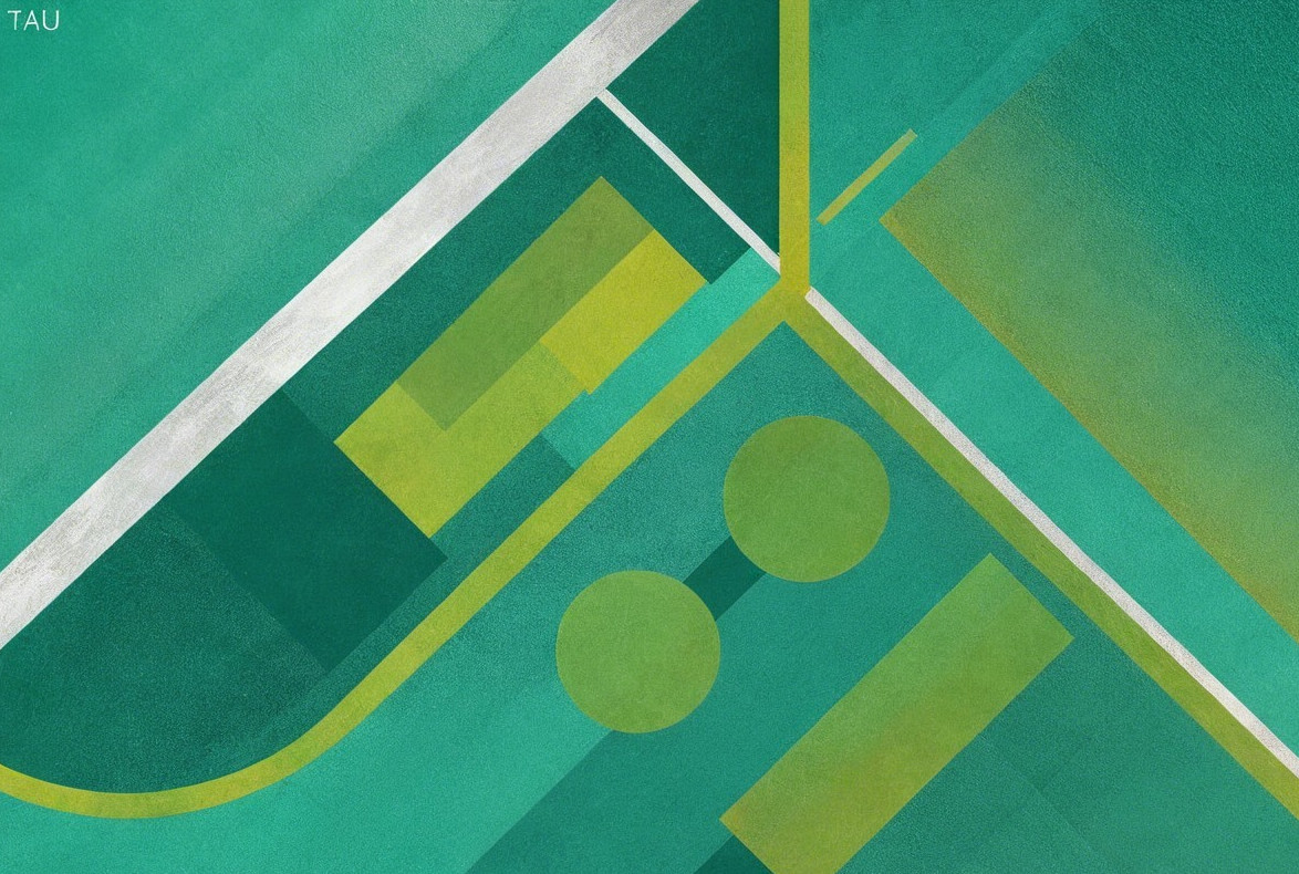 Abstract Geometric Composition in Vibrant Colors