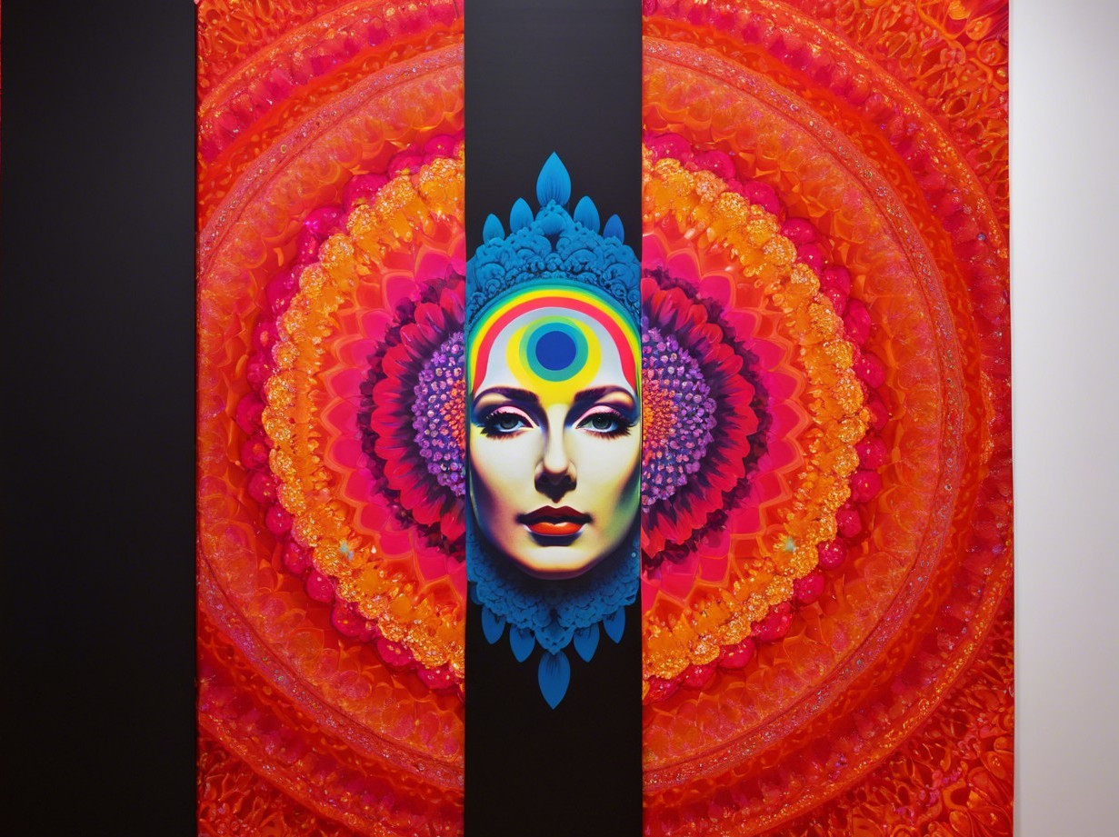 Vibrant Mandala Design with Intricate Color Patterns