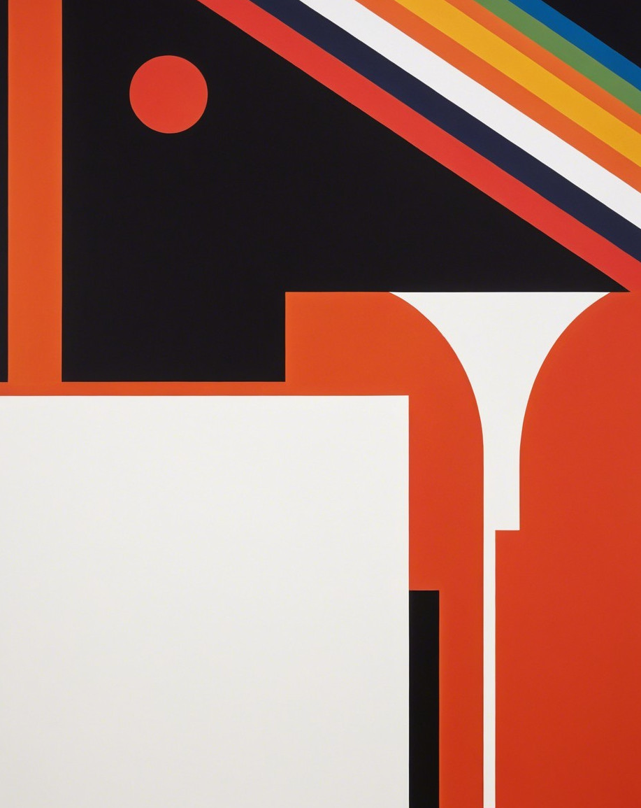 Bold Abstract Design with Vibrant Color Blocks