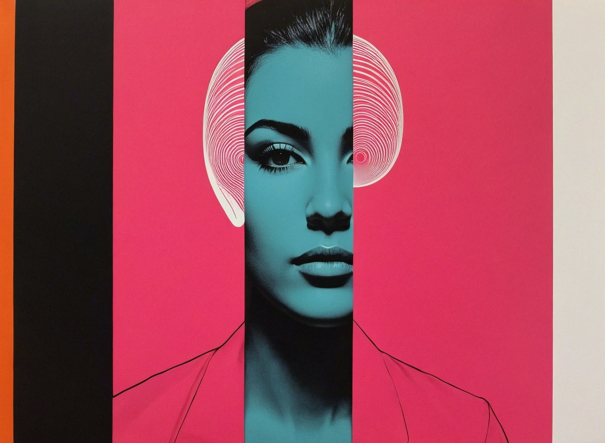 Stylized Portrait of a Woman in Vibrant Colors