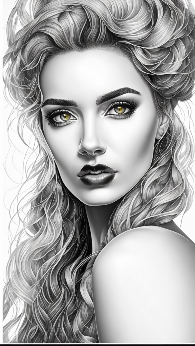 Monochromatic Portrait of a Confident Woman