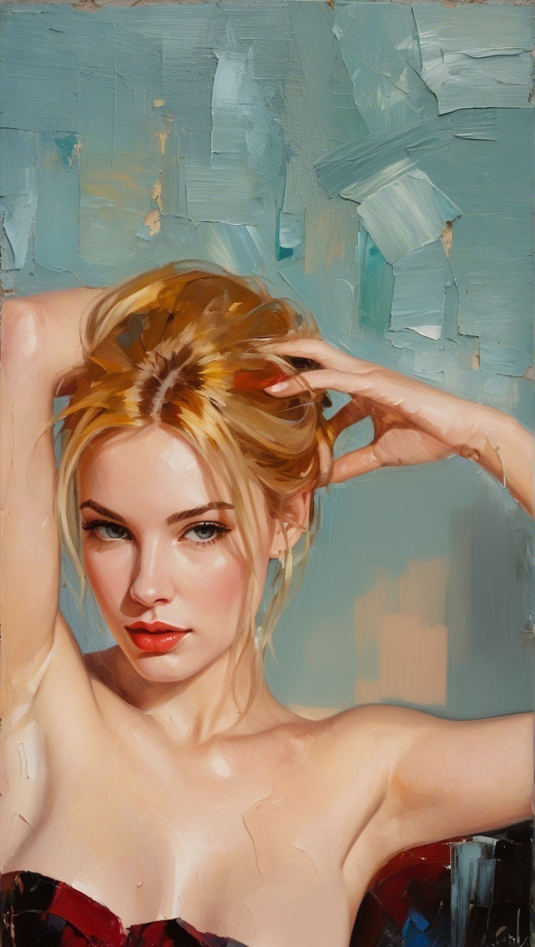 Close-Up Portrait of a Young Woman with Blonde Hair