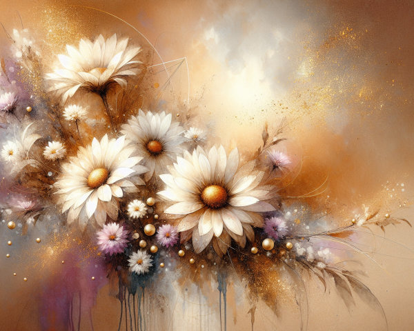 Vibrant Floral Arrangement with Daisies and Accents