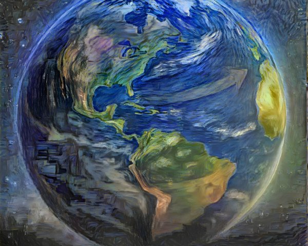 Vibrant Earth Illustration with Continents and Oceans