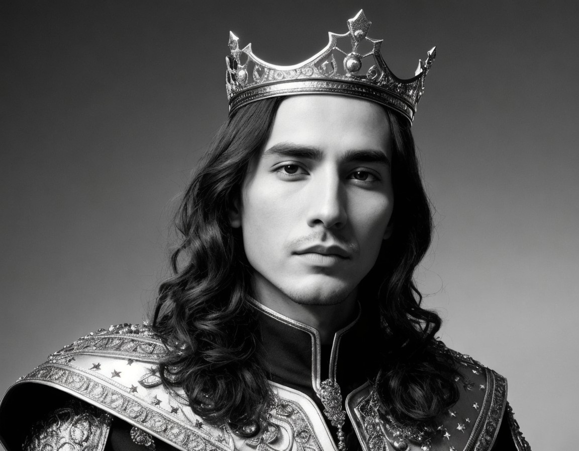 Regal Portrait of a Young Man in Royal Attire