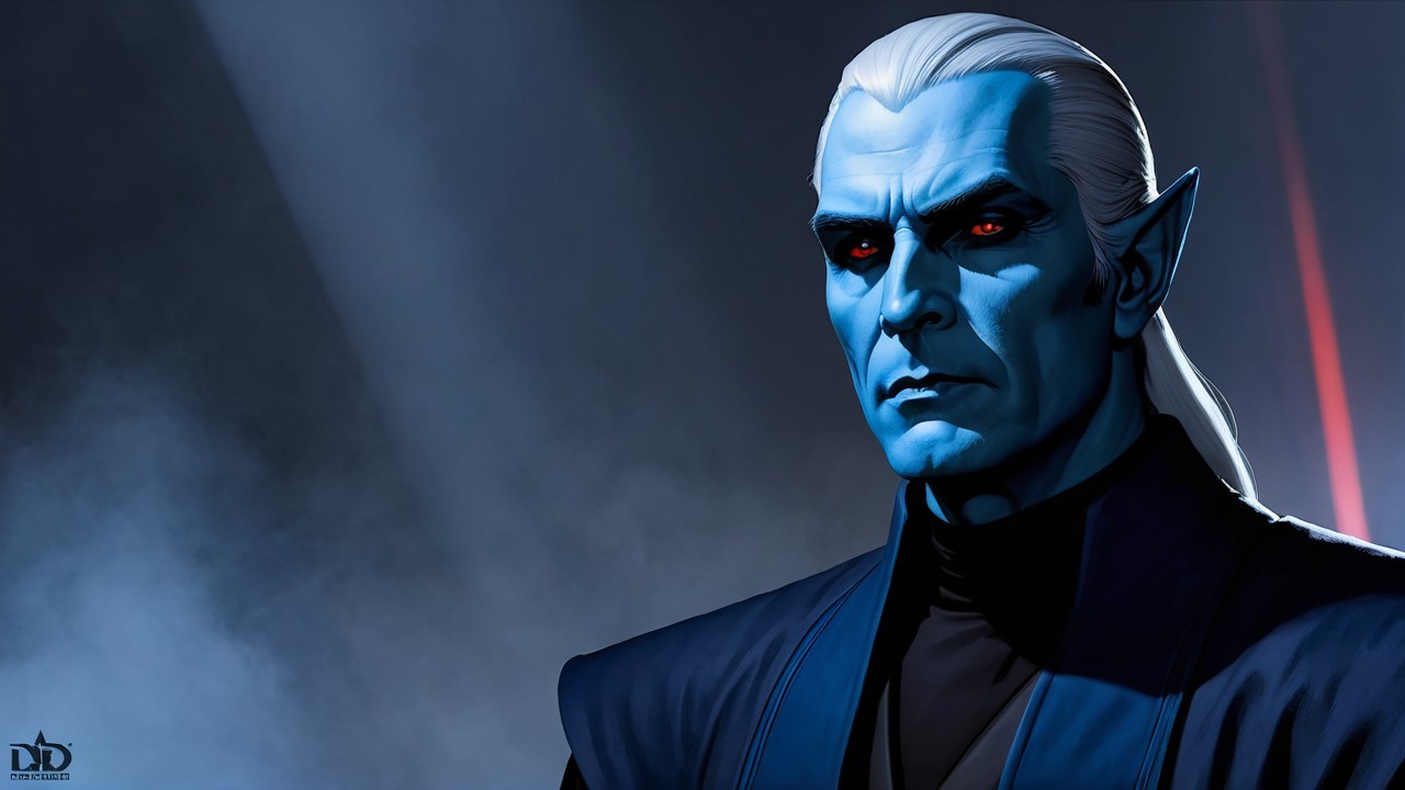 Character with Pale Blue Skin and White Hair