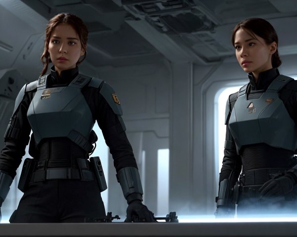 Female Characters in Futuristic Military Uniforms