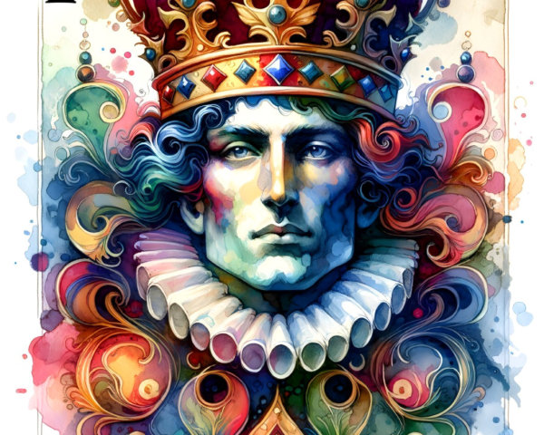 Artistic Design of King of Spades Playing Card