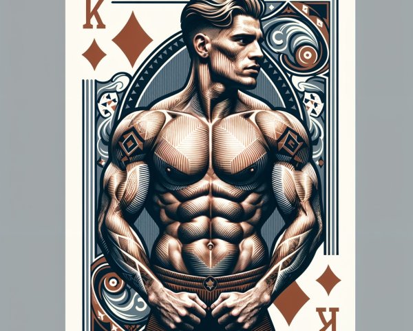 Stylized King of Diamonds Playing Card Design