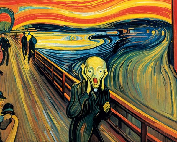 Iconic depiction of anguish in "The Scream" painting