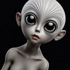 Stylized Doll-Like Figure with Expressive Features