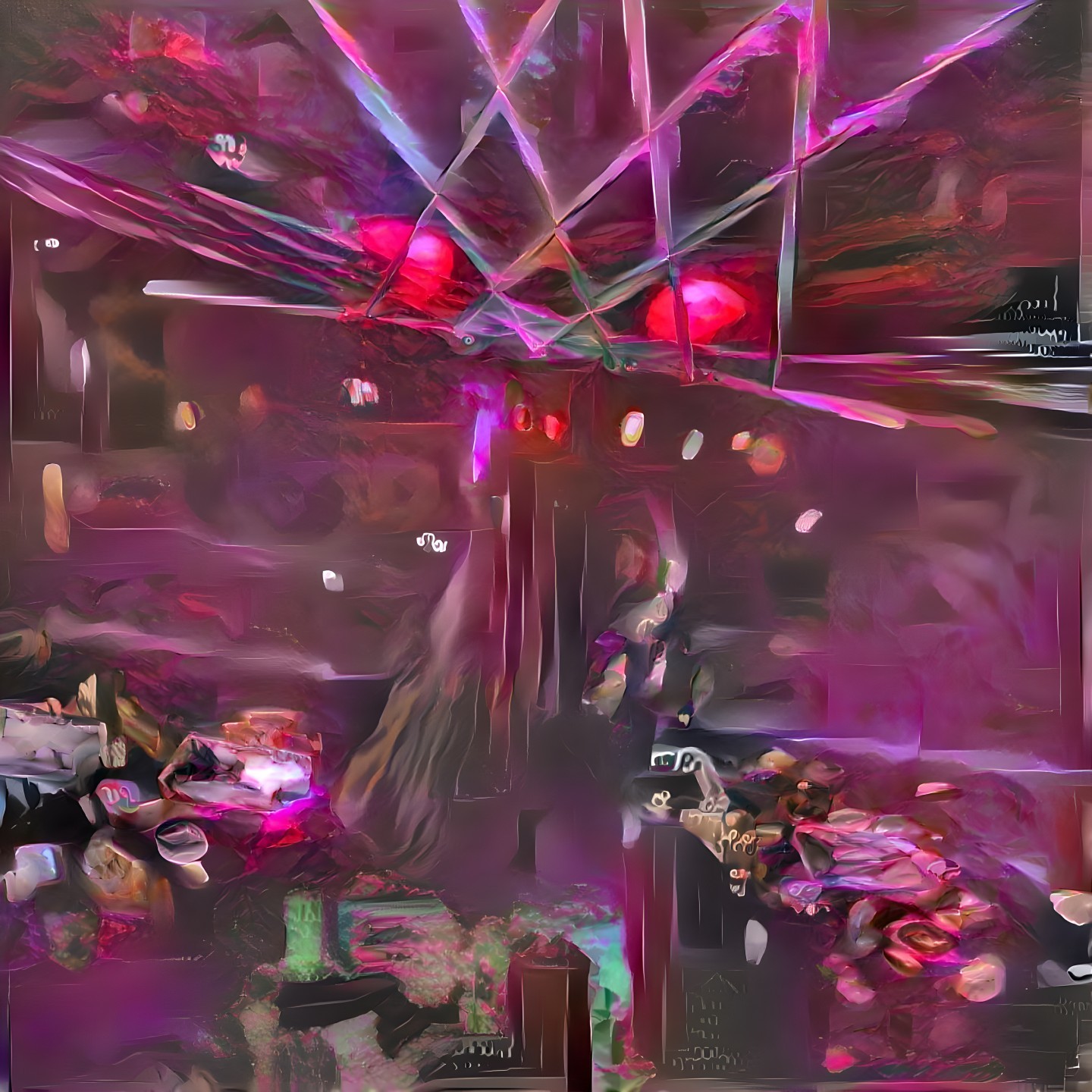 Abstract Scene with Vibrant Pink and Purple Hues