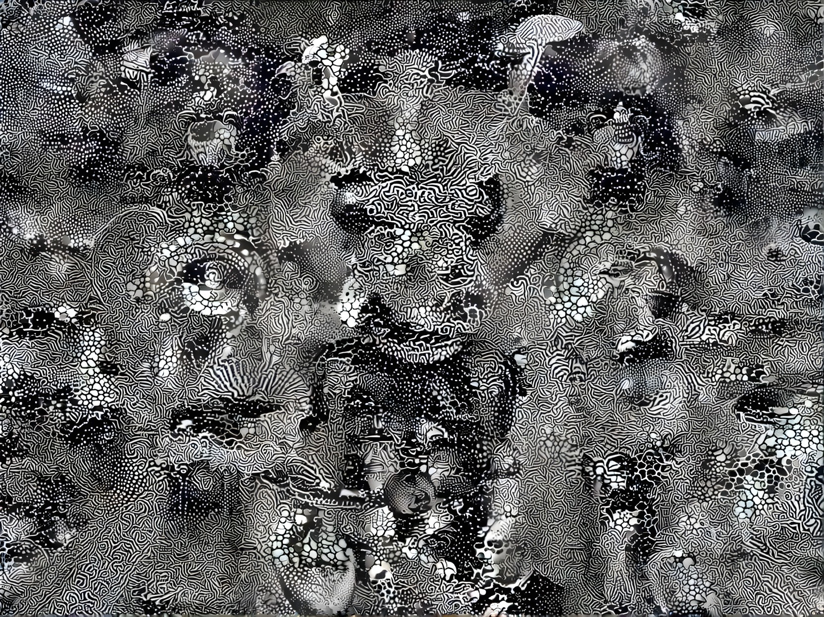 Monochromatic Abstract Pattern with Swirling Lines