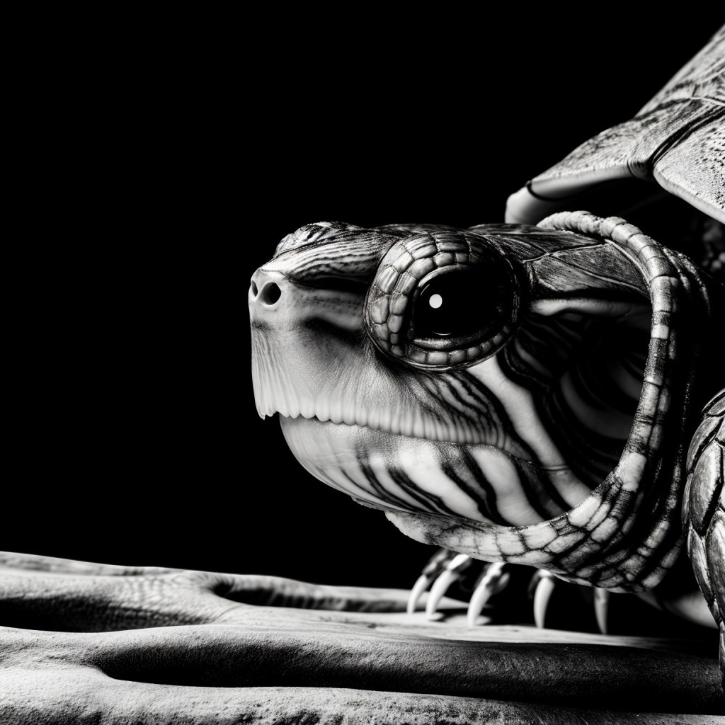 Close-up of a turtle showcasing shell patterns and features