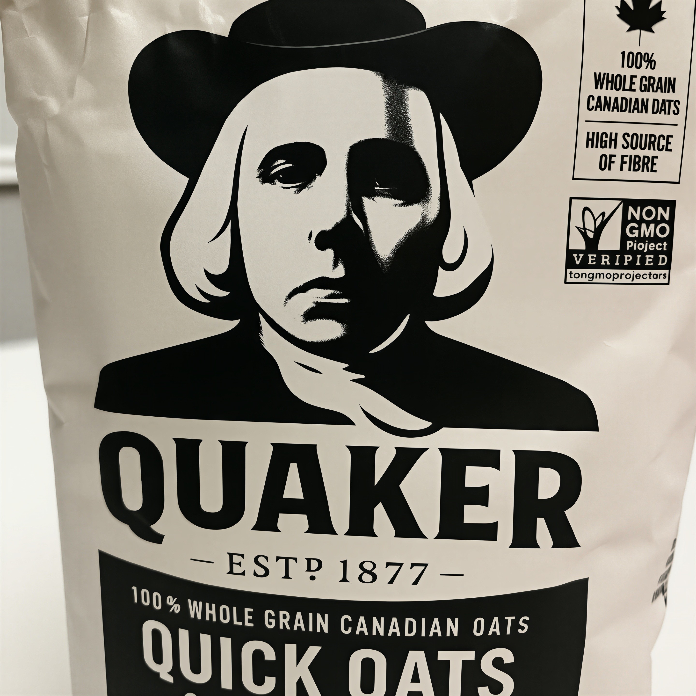 Quaker Quick Oats Vintage Packaging Description