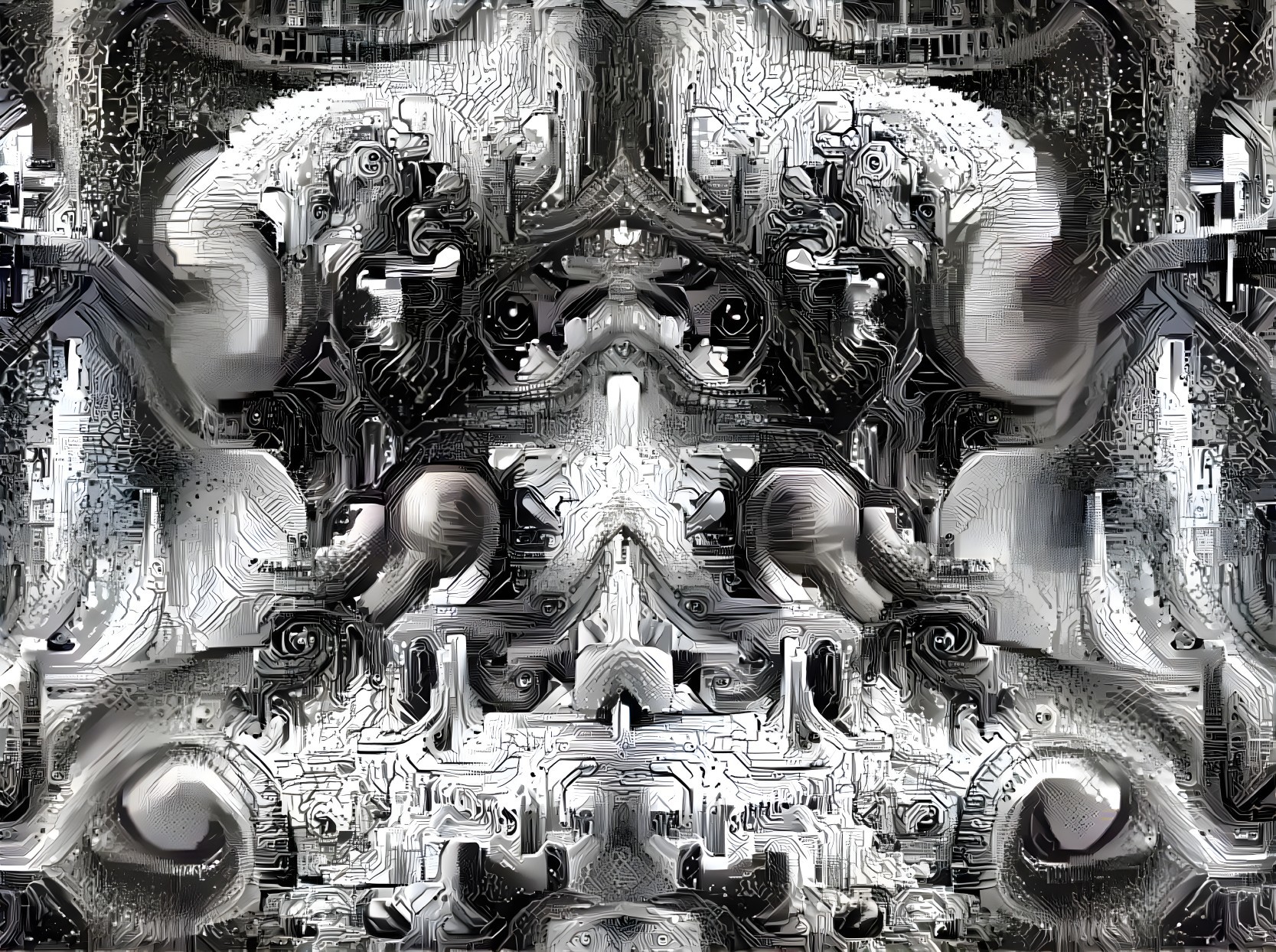 Abstract Black and White Patterns with Futuristic Aesthetic