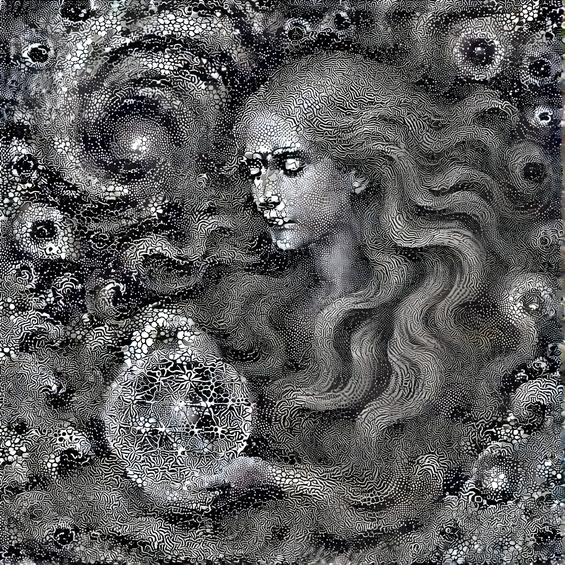 Mystical Figure in Cosmic Backdrop with Radiant Sphere