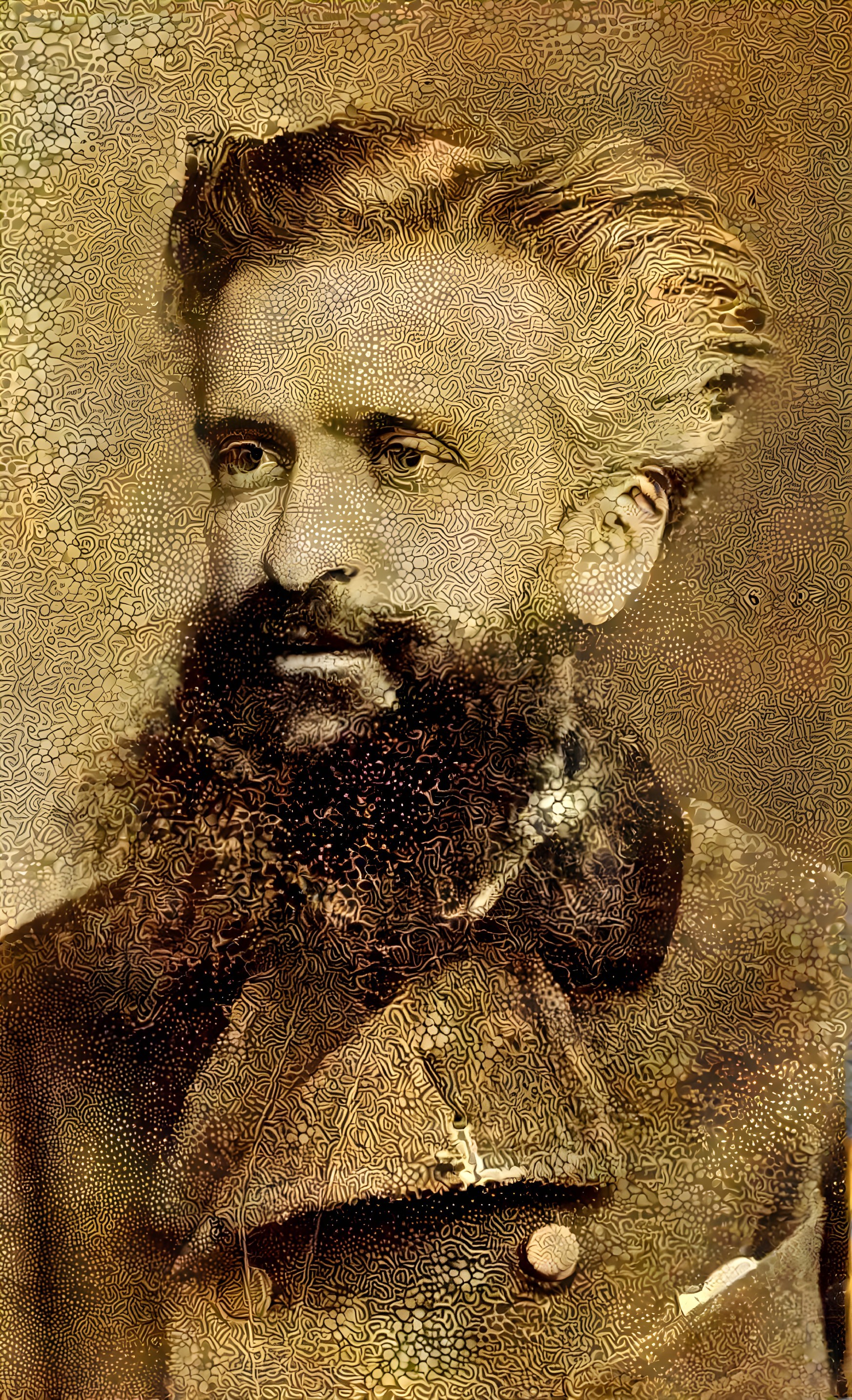 Vintage portrait of a man with a prominent beard