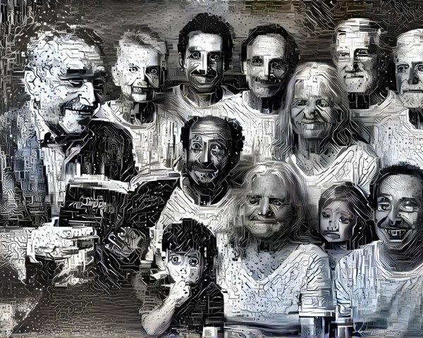 Monochromatic Abstract of Diverse Individuals Sharing Stories