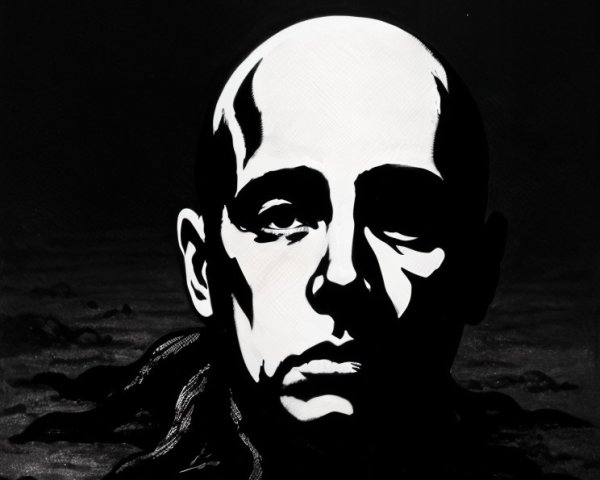 Monochromatic Bald Head in Dark Water with Light Beams