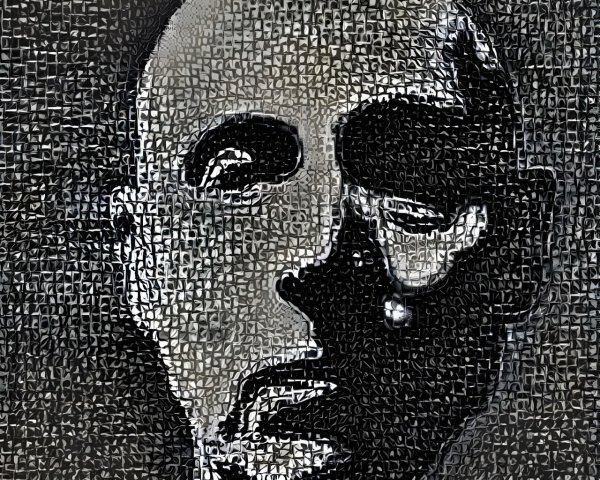 Chiaroscuro Portrait of a Bald Middle-Aged Man