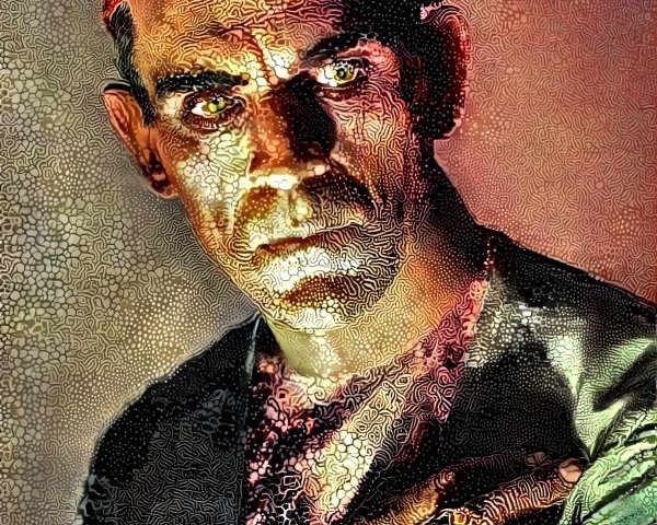 Dramatic Portrait of a Man in Traditional Fez Attire