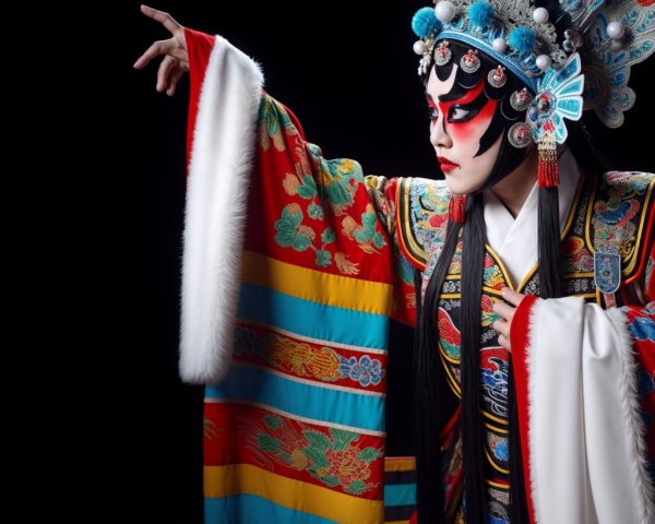 Traditional Chinese Opera Performer in Vibrant Costume