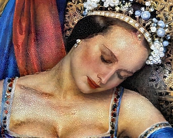 Serene Portrait of a Woman with Pearl Crown and Jewelry