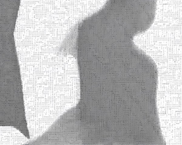 Silhouette in Soft Light with Textured Background