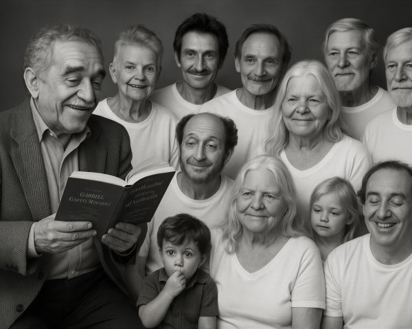 Group Portrait of Diverse Individuals Reading Together