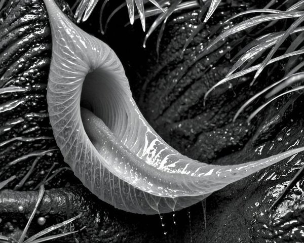 Macro Photo of Voodoo Lily's Spadix Details