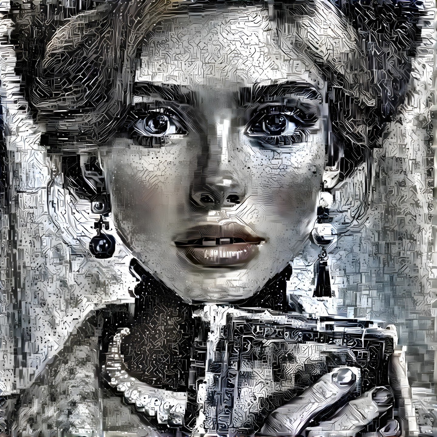 Elegant Portrait of a Woman in Vintage Outfit