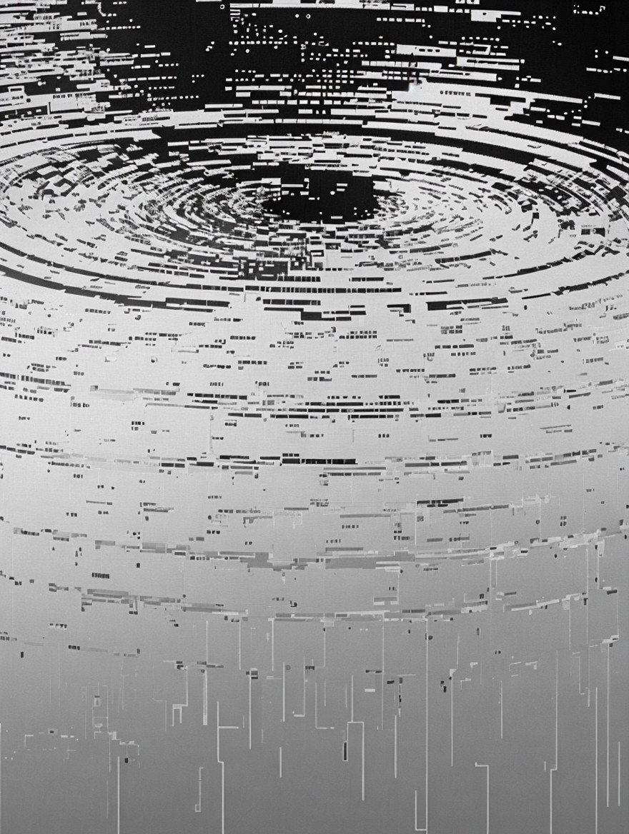 Abstract Design with Concentric Circular Ripples